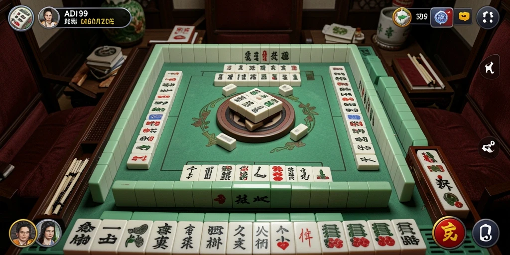 Tampilan gameplay ADI99 yang menarik dan seru saat bermain Mahjong.