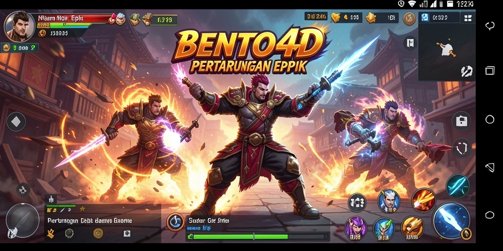Tampilan menakjubkan dari pertarungan dramatis dalam BENTO4D.