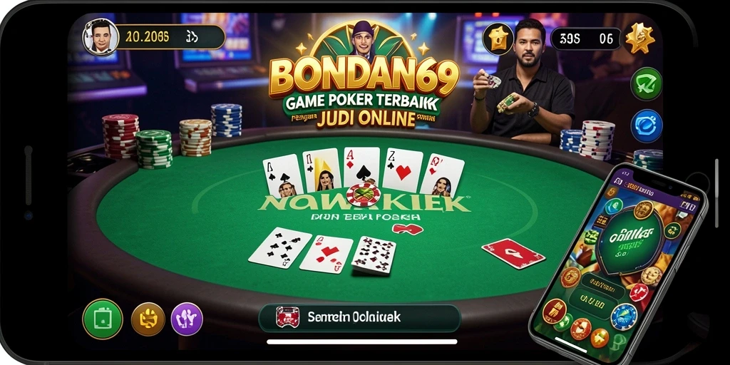 Tampilan gameplay Poker yang menarik di BONDAN69.