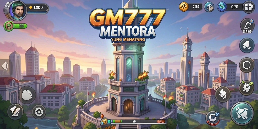 Tampilan gameplay Tower Defense yang menegangkan dan menarik di GM777.