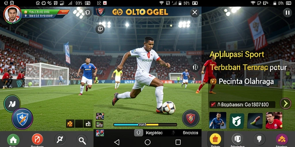 Screenshot GOLTOGEL menampilkan aksi seru di lapangan olahraga.