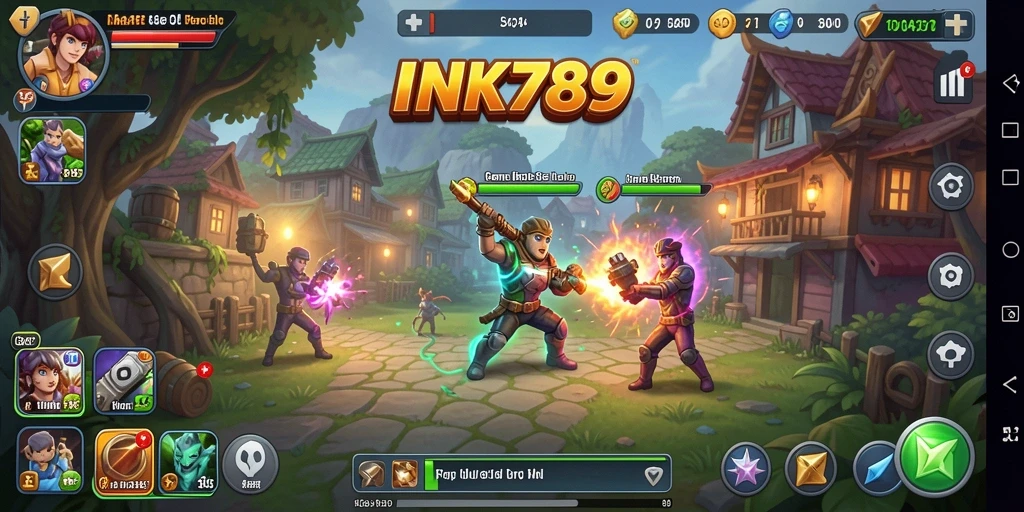 Tampilan gameplay INK789 yang penuh warna dan menarik.