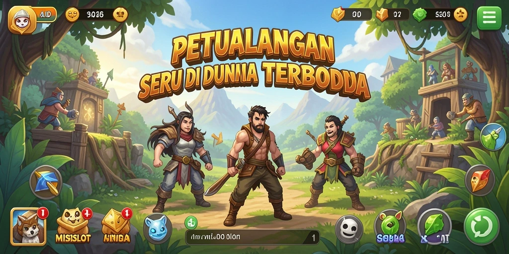 Tampilan gameplay MINISLOT yang memukau dalam eksplorasi dunia terbuka.