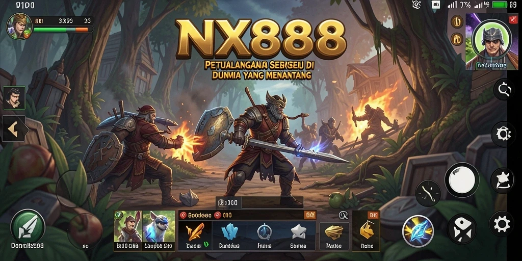 Tampilan gameplay NX888 yang mendebarkan dalam dunia petualangan.