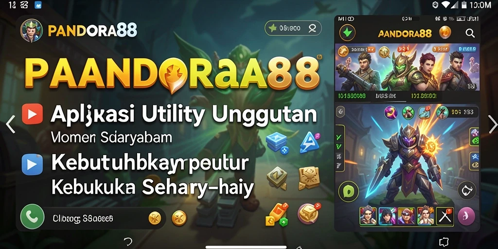 Tangkapan layar utama PANDORA88 menampilkan antarmuka aplikasi Utility yang ramah pengguna.