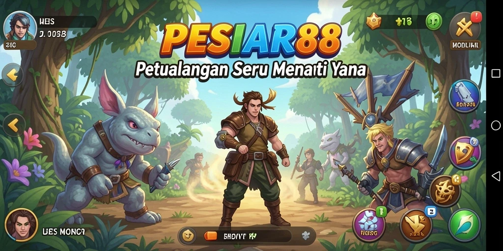 Screenshot PESIAR88 menunjukkan momen epik dalam petualangan.