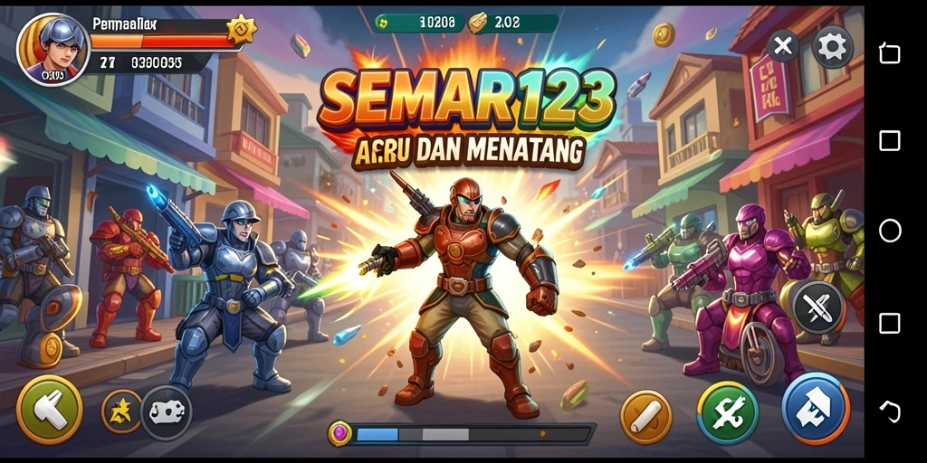 Screenshot SEMAR123 menampilkan aksi seru dalam gameplay Arcade.