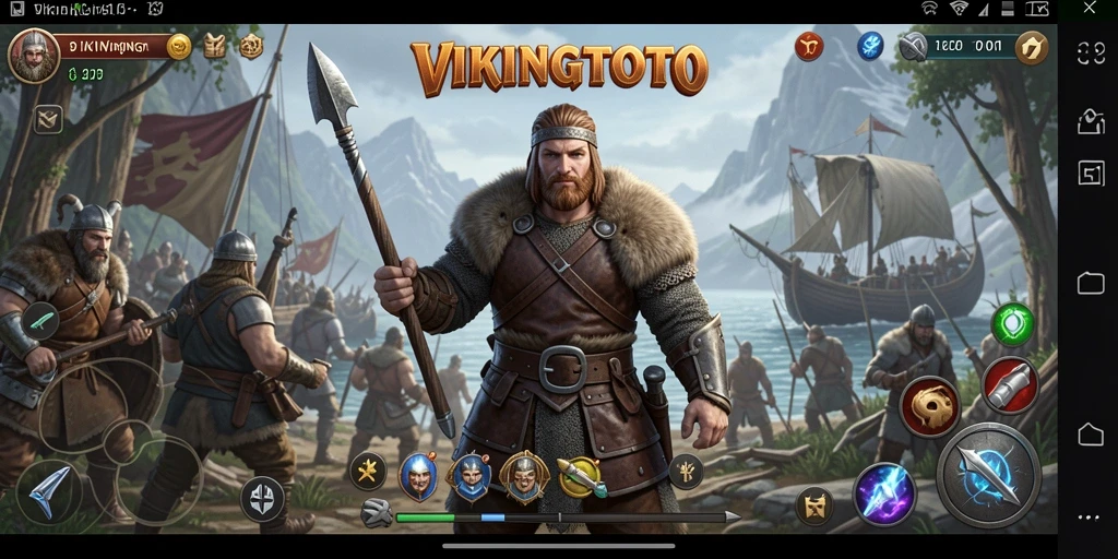 Tampilan gameplay menakjubkan dari VIKINGTOTO yang penuh petualangan.